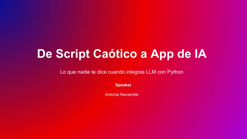 De Script Caótico a App de IA