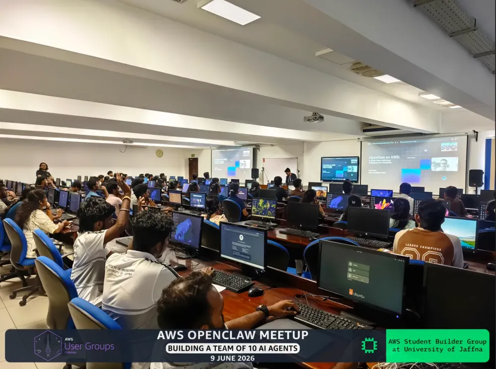 Building a Team of AI Agents: Our AWS OpenClaw Meetup at the University of Jaffna
