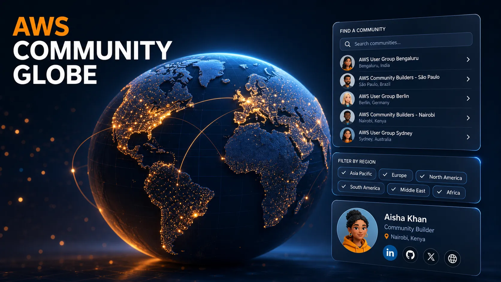 AWS Community Globe Update: List View, Region Filters, and Refreshed Data