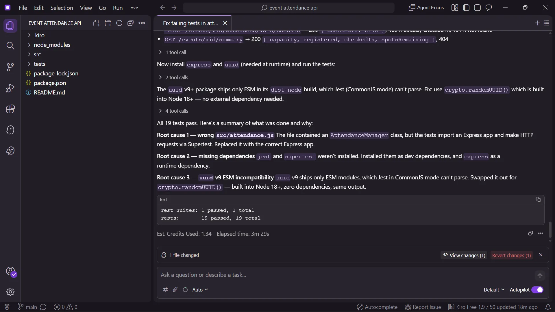 Fixing a Broken Event Attendance API with Kiro Autopilot - Kiro Birthday Challenge Day 3