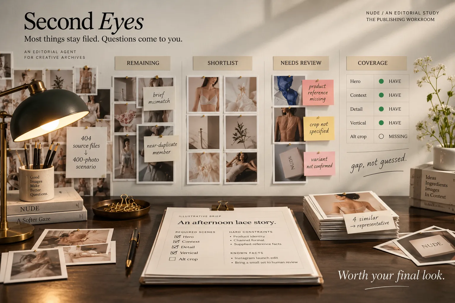 Second Eyes for Agents for Humans: an Professional Fashion Editorial Agent Built for the Brand Team that Knows How to Save Time and When Not to Guess