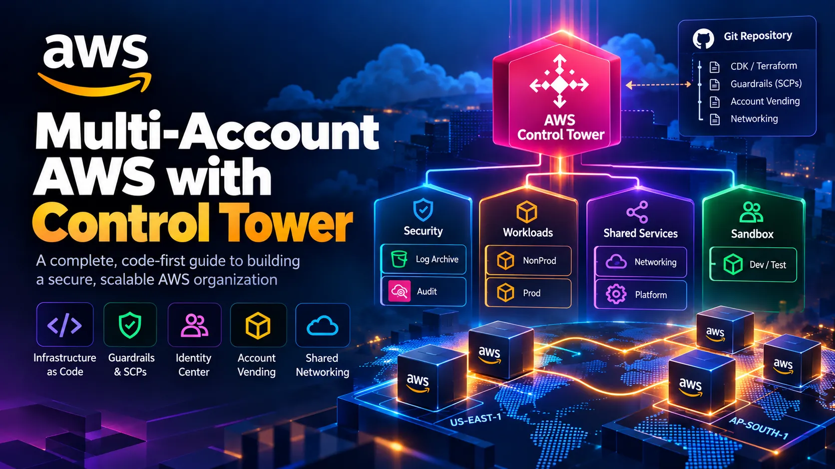 Building a Governed Multi-Account AWS Landing Zone with Organizations, Control Tower, and CDK