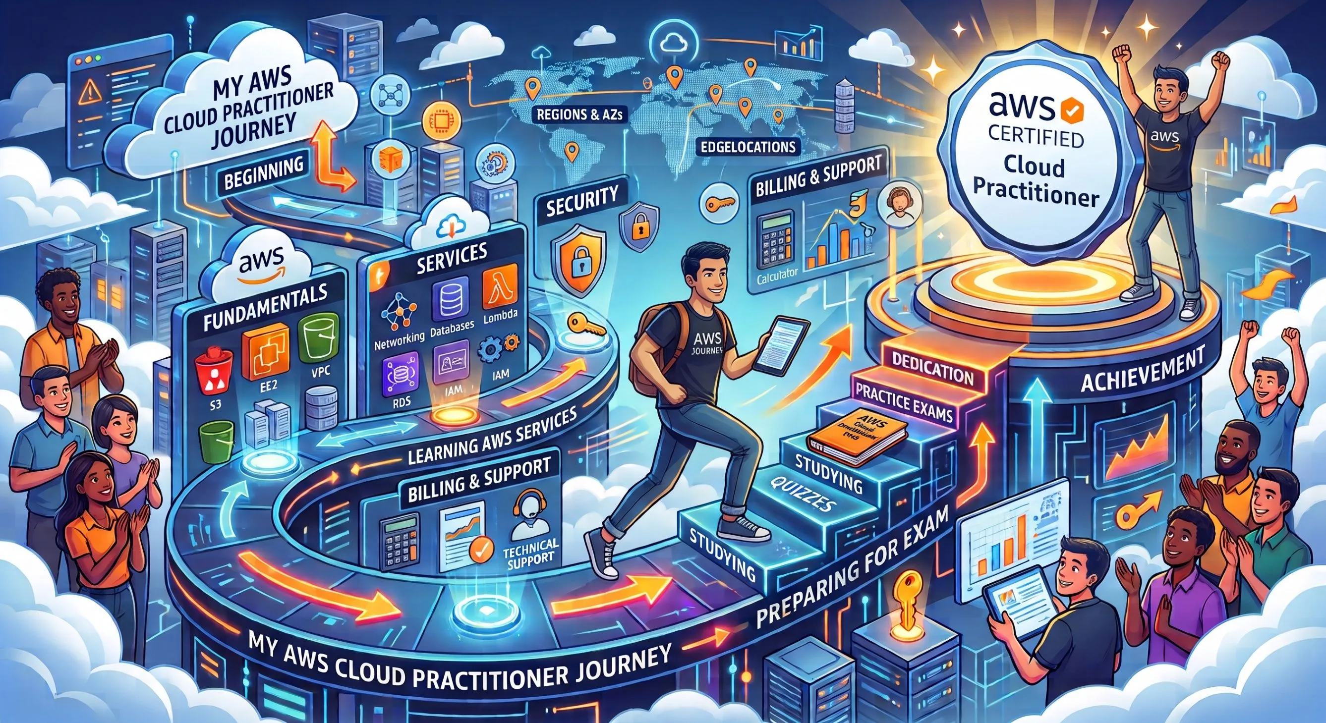 Minha jornada rumo à primeira certificação AWS: aprendizados, desafios e próximos passos