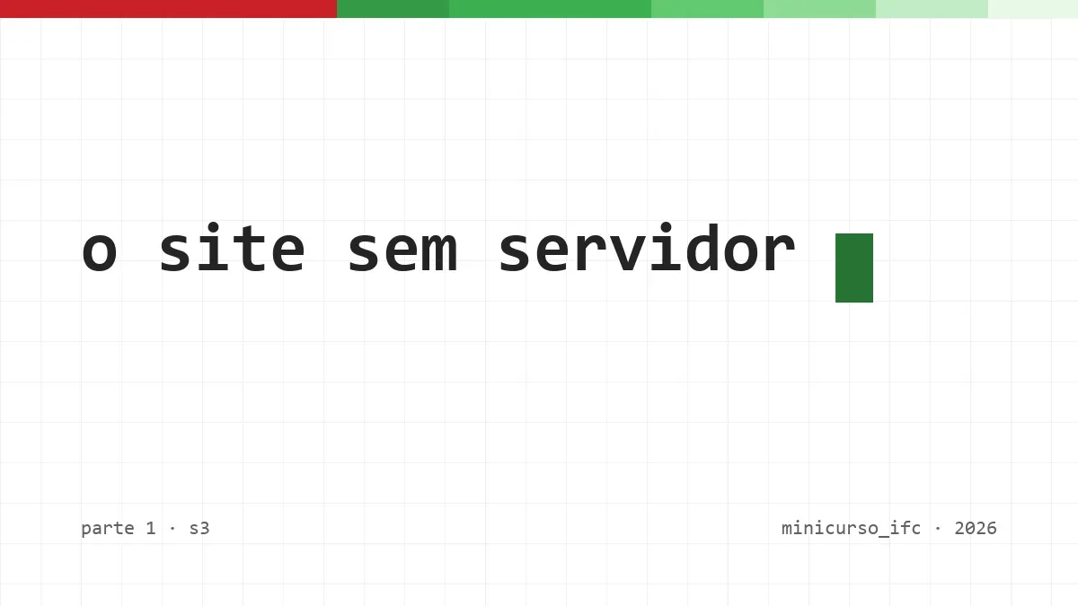 O site sem servidor