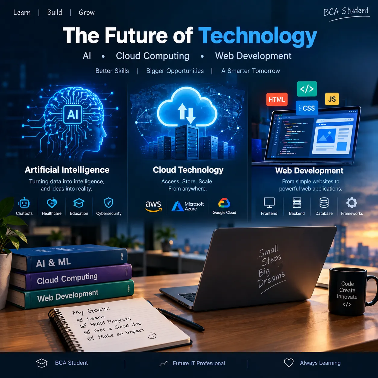 The Future of Technology: AI, Cloud Computing & Web Development