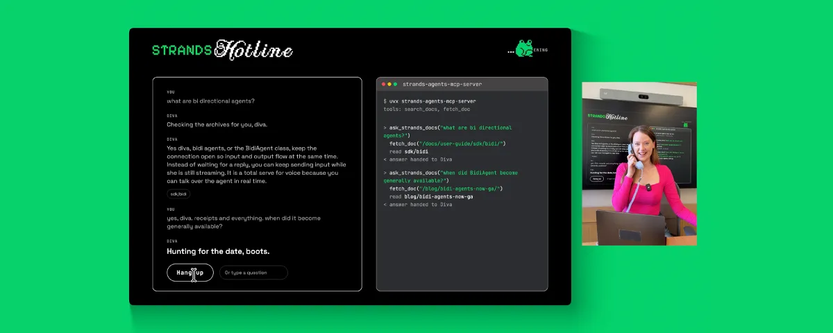 How I built a Strands bidi voice agent that checks the docs while you talk