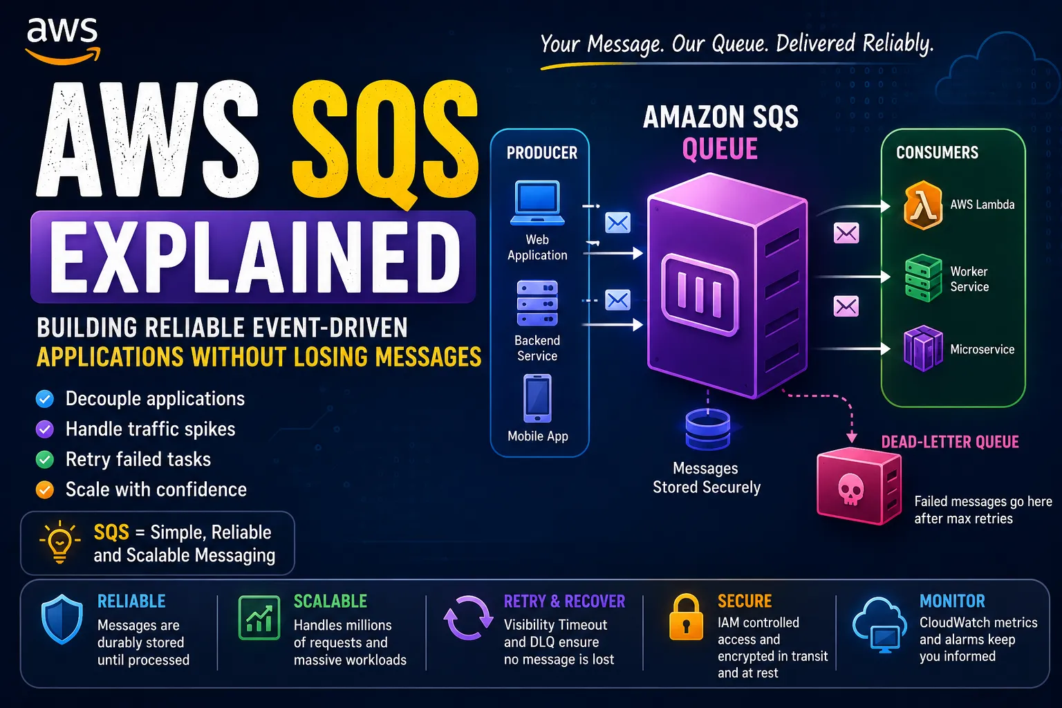 šØ AWS SQS Explained: Building Reliable Event-Driven Applications Without Losing Messages