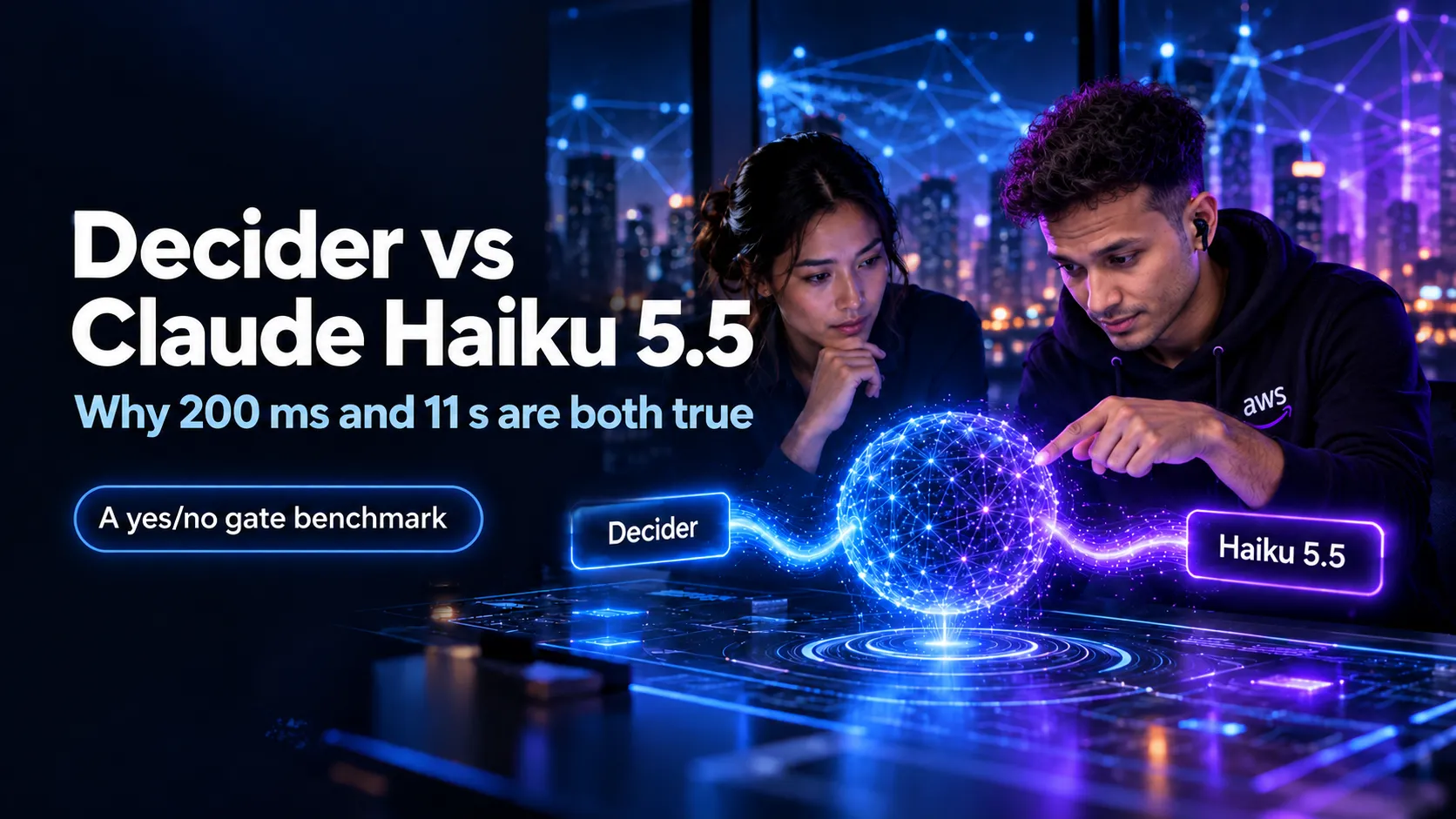 Decider vs Claude Haiku 5.5: Why 200 ms and 11 s Are Both True (A Yes/No Gate Benchmark You Can Run)
