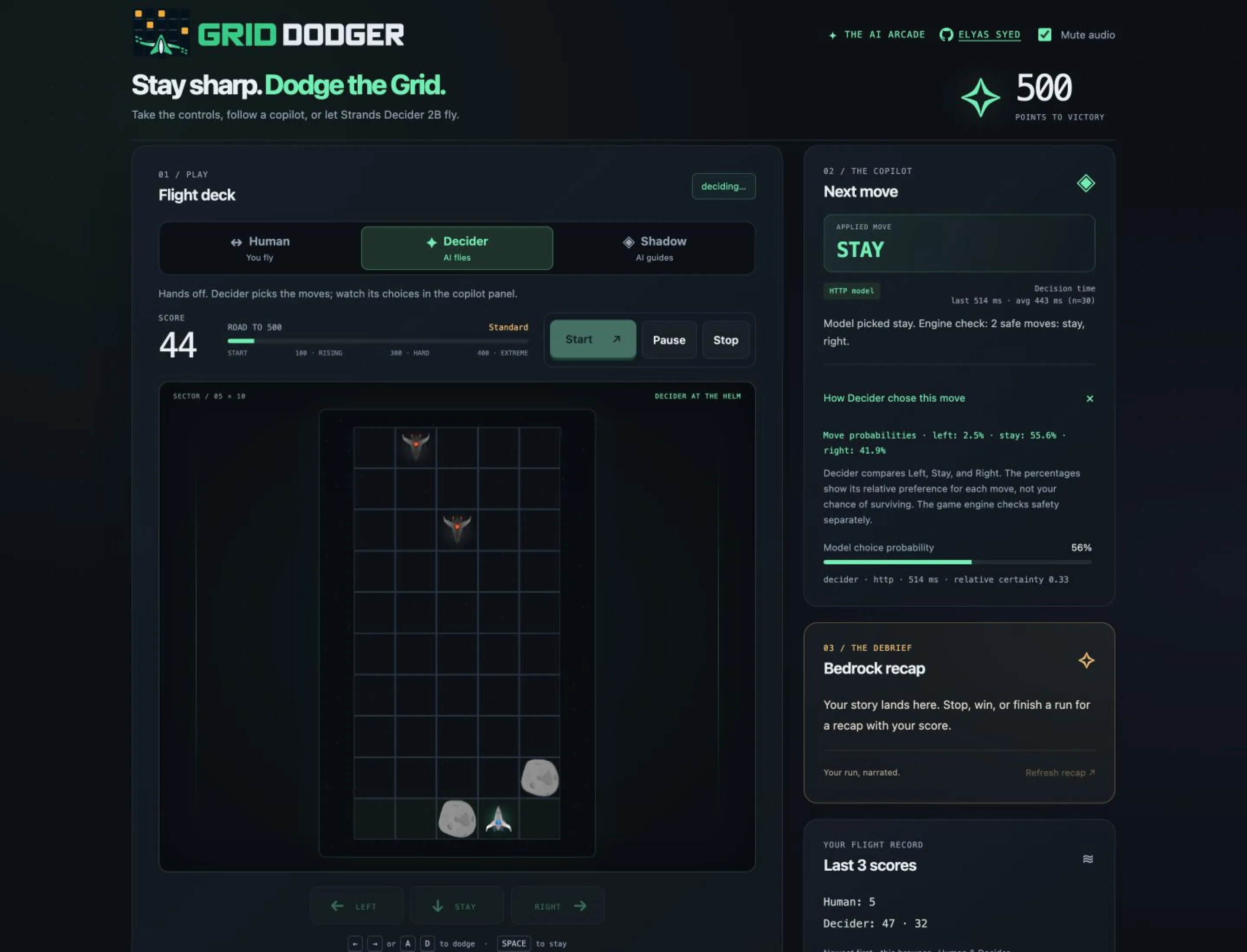 Atari 2 Button Meet Grid Dodger: An Arcade Game Built With Strands Decider 2B | AWS ...