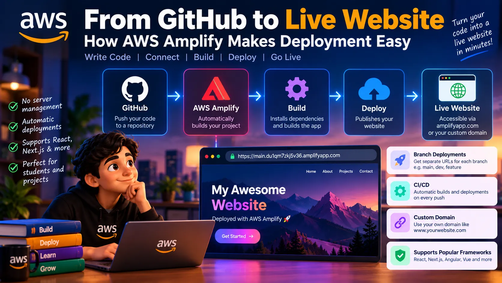 From GitHub to Live Website: How AWS Amplify Makes Deployment Easy ...